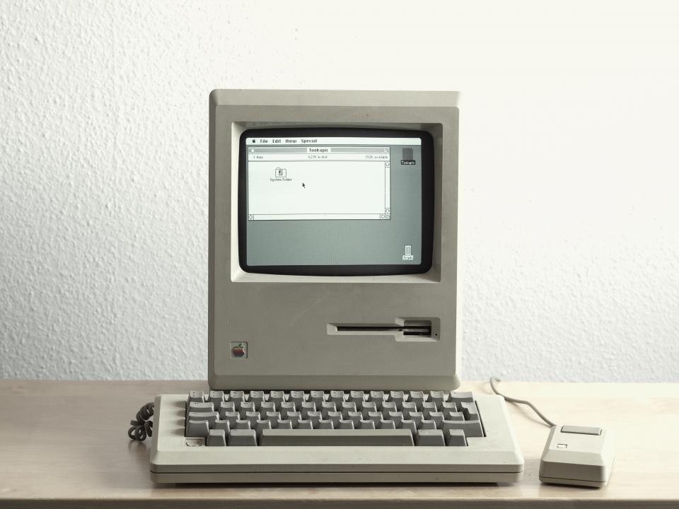 A 1980s personal computer on a desk